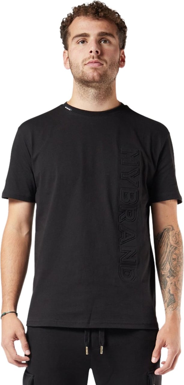 My Brand embossed t-shirt Zwart