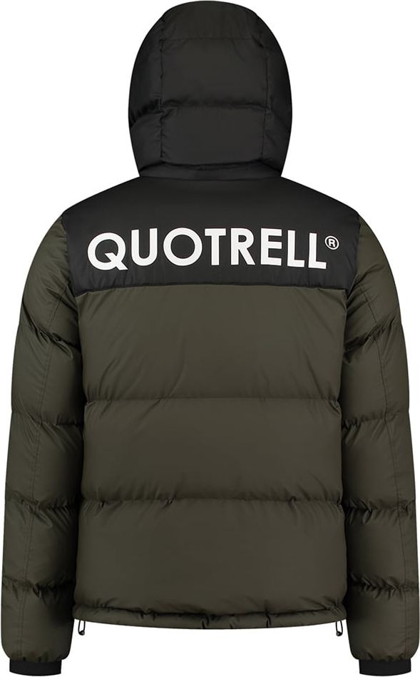 Quotrell Utah Puffer Jacket | Dark Green / Black Groen