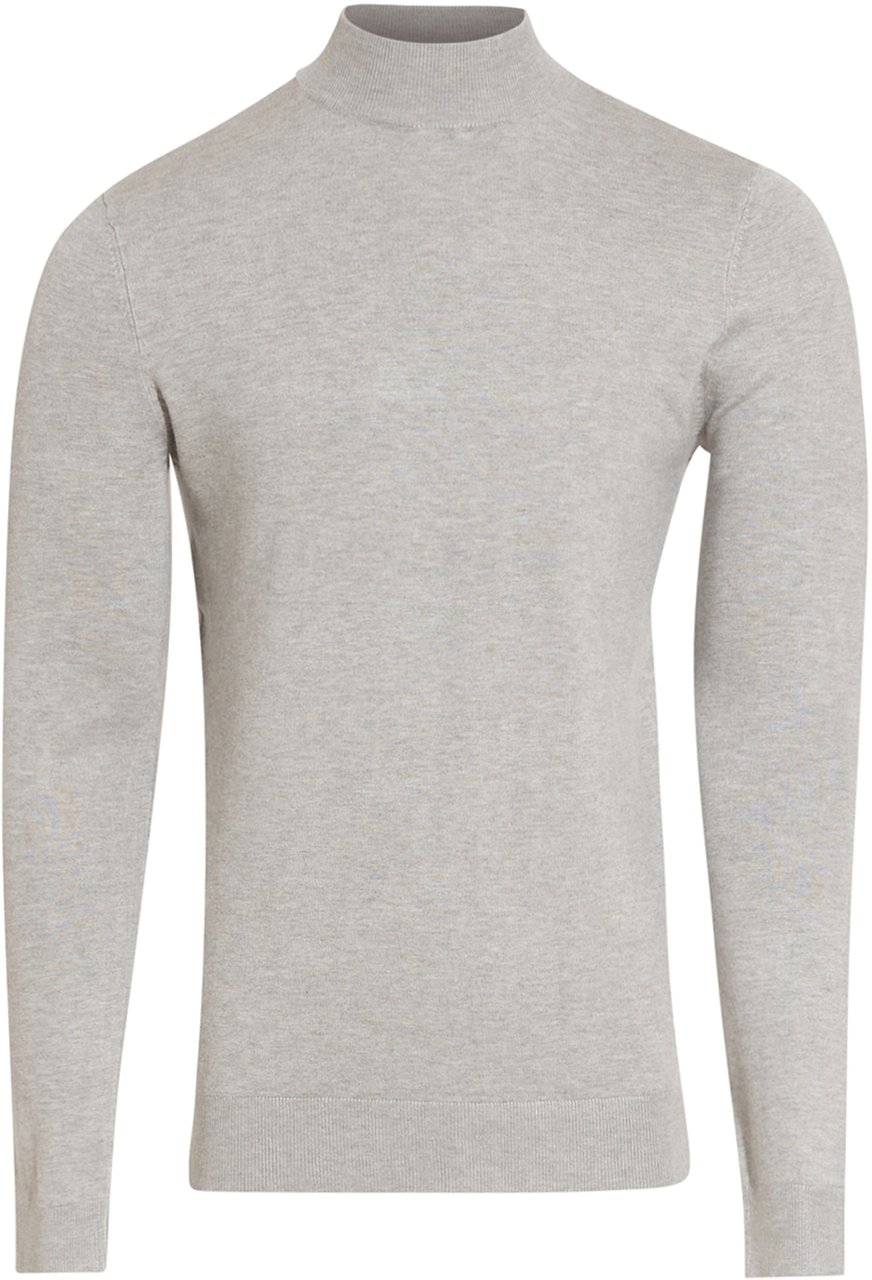 Purewhite Essential Knit Mockneck - Grey Grijs