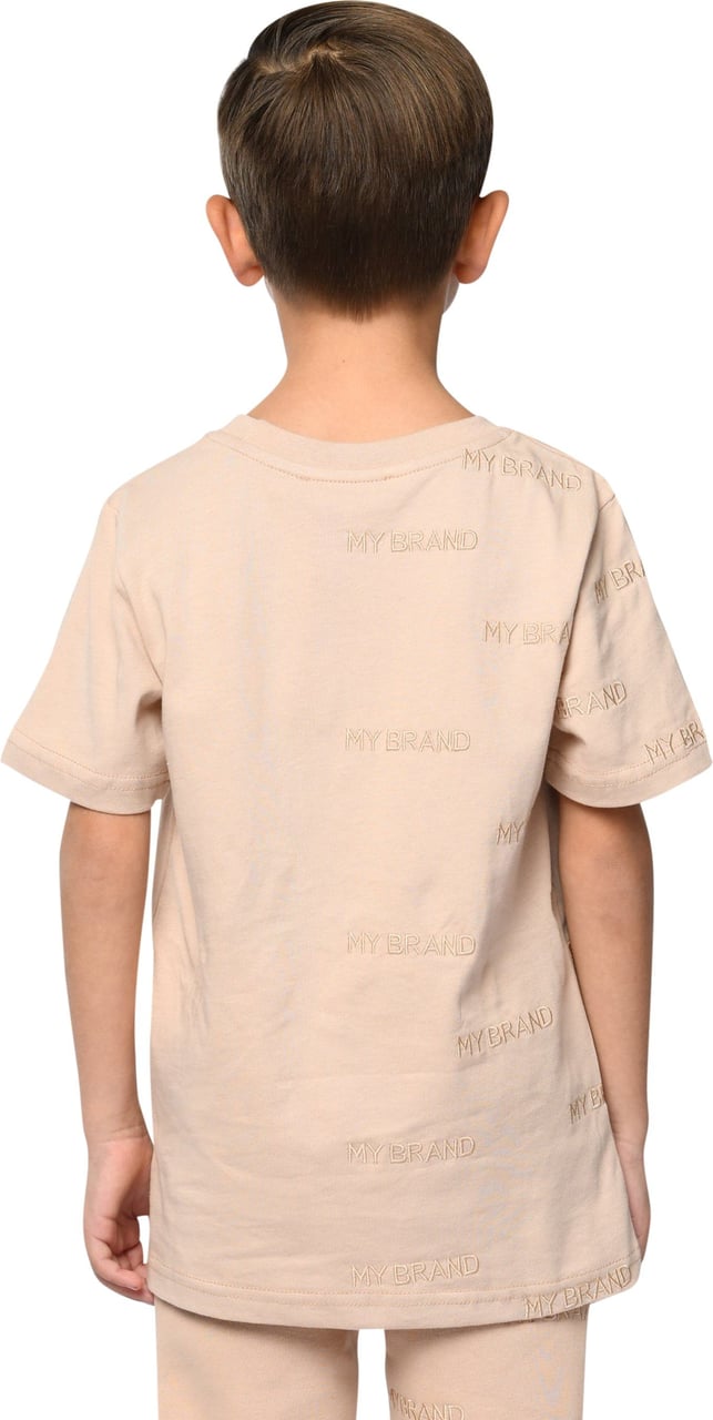 My Brand all over embroidery t-shirt Beige
