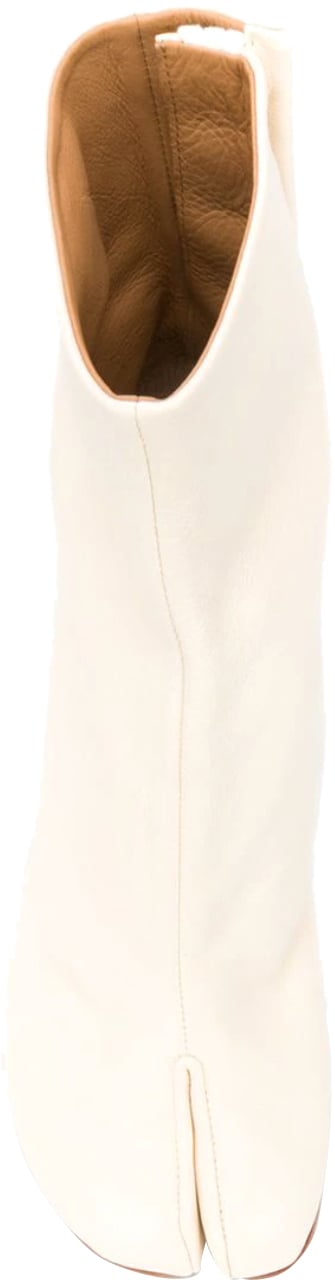 Maison Margiela Tabi H80 Vintage Soft Leather Offwhite Wit