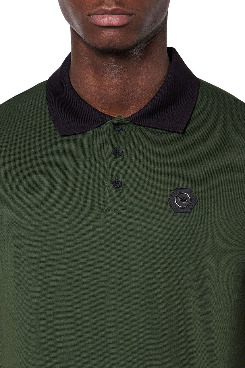My Brand mb chest badge polo Groen