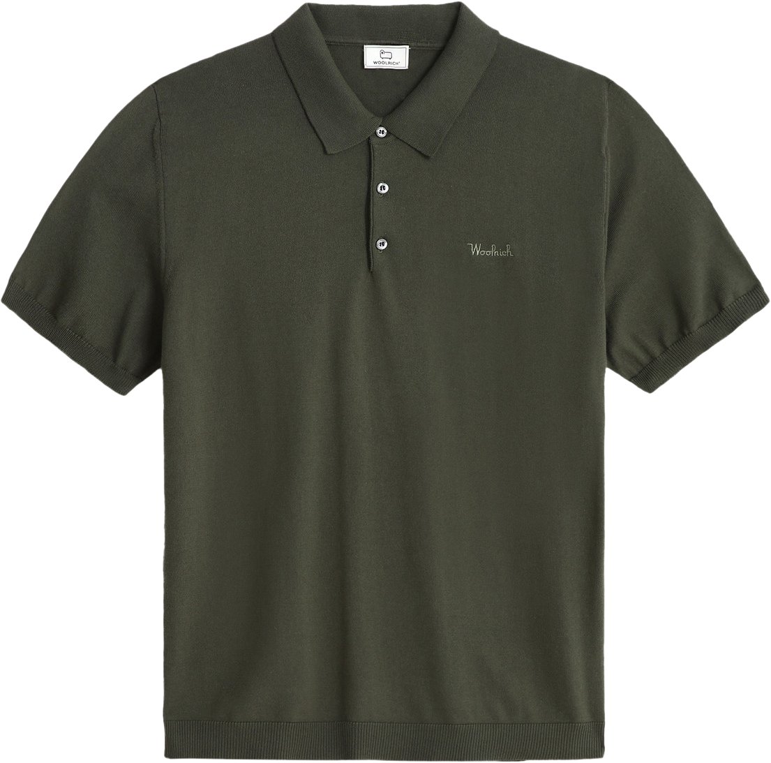 Woolrich Easy Polo Short Sleeves Outdoor Green Groen