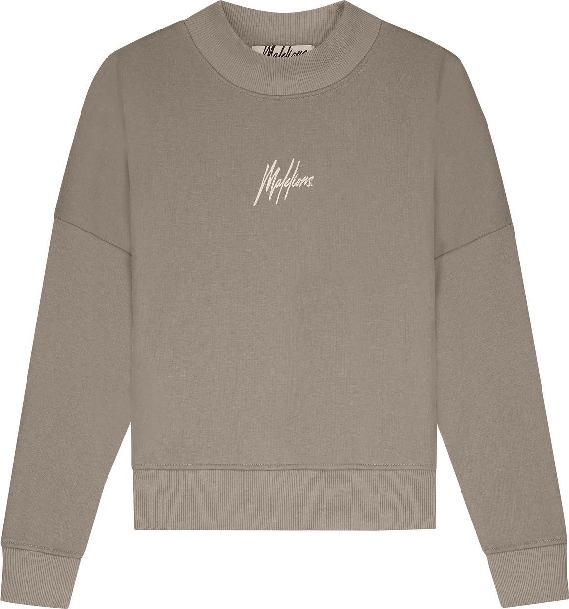 Malelions Brand Sweater - Taupe/Beige Taupe