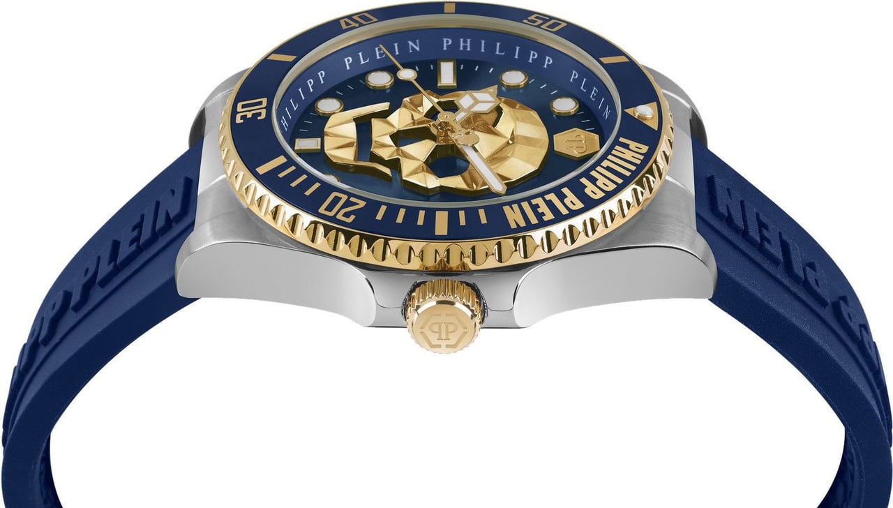 Philipp Plein PWOAA0222 The $kull Diver horloge 44 mm Blauw
