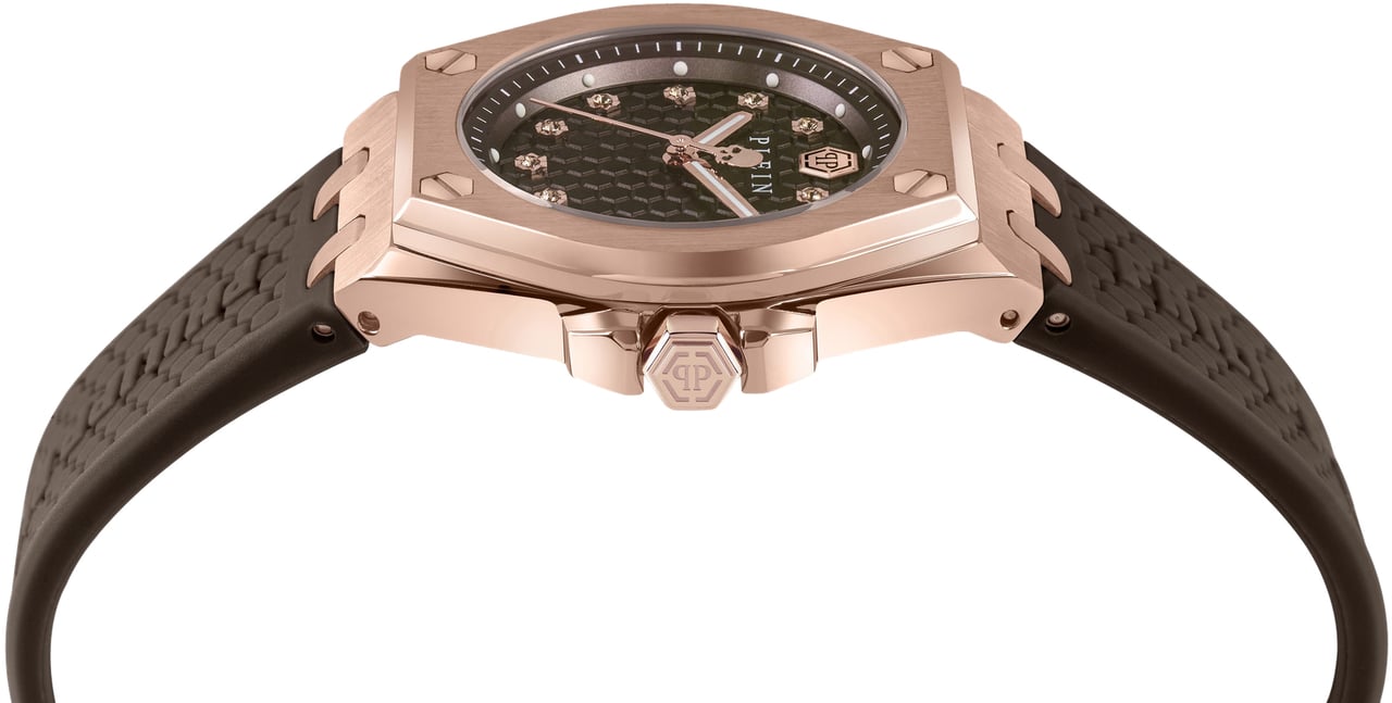 Philipp Plein PWJAA0422 Plein Extreme Lady dameshorloge 38 mm Bruin
