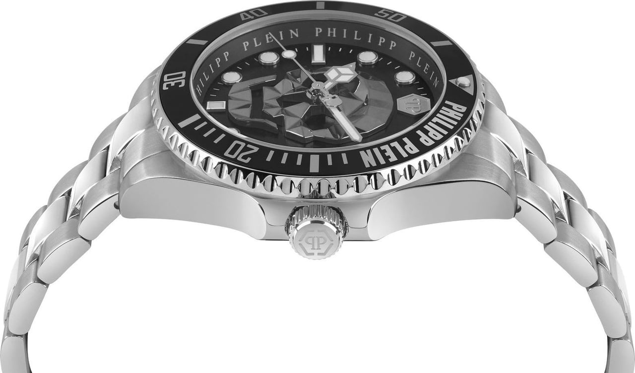 Philipp Plein PWOAA0522 The $kull Diver horloge 44 mm Zwart