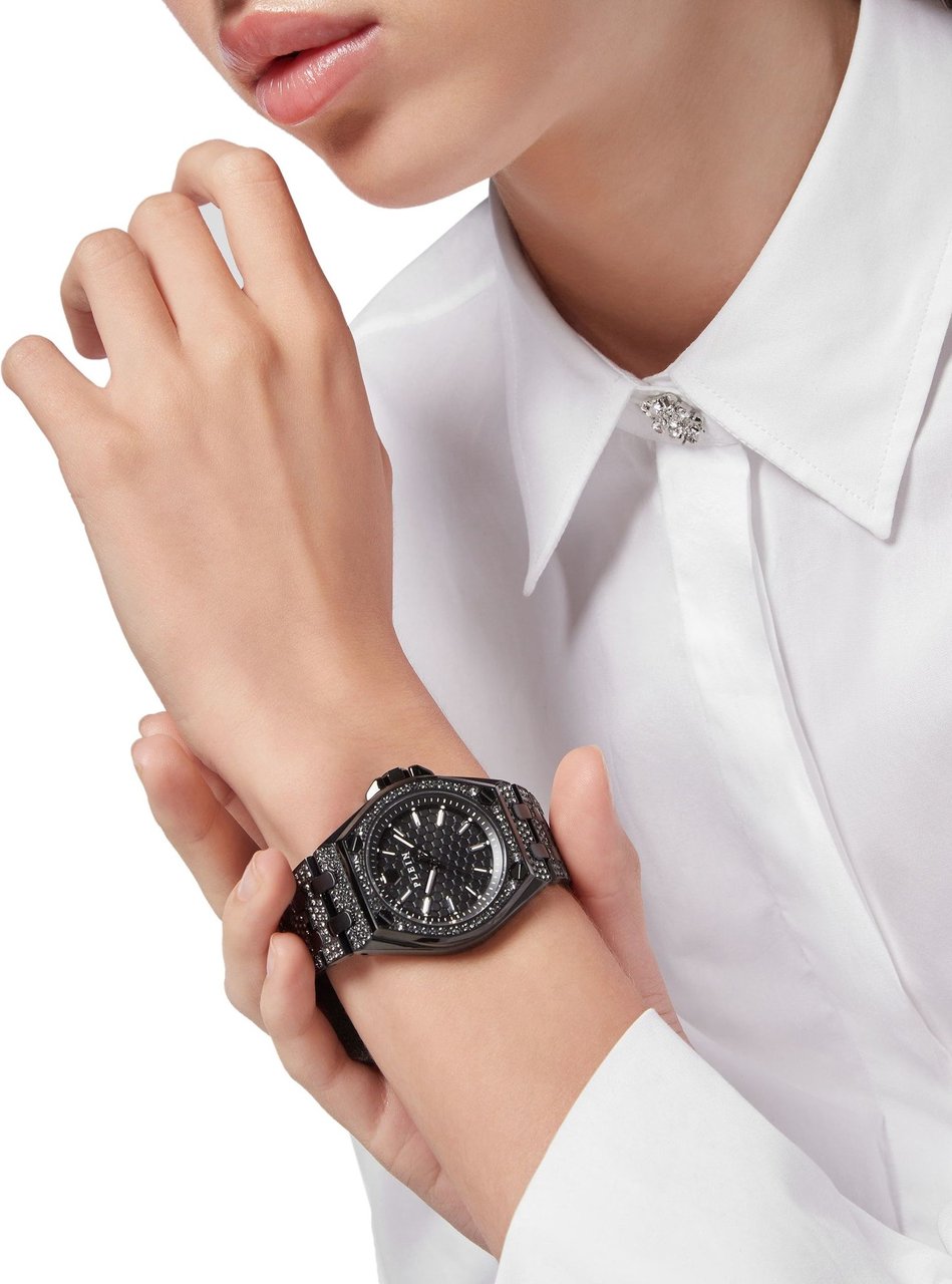 Philipp Plein PWJAA1022 Plein Extreme Lady horloge 38 mm Zwart