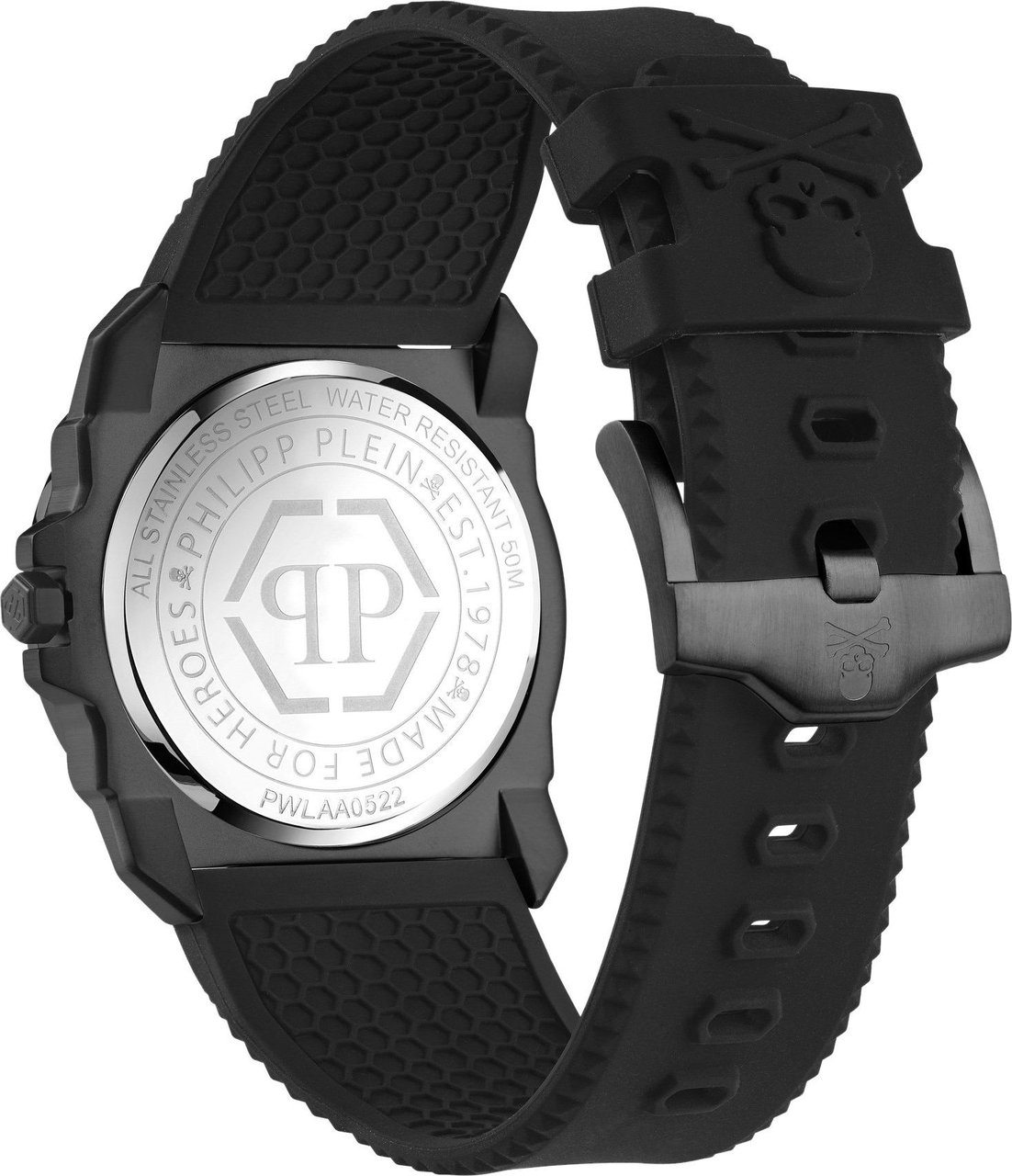Philipp Plein PWLAA0522 The $kull King horloge 40 mm Zwart