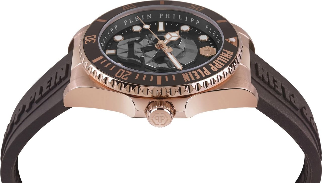 Philipp Plein PWOAA0322 The $kull Diver horloge 44 mm Zwart