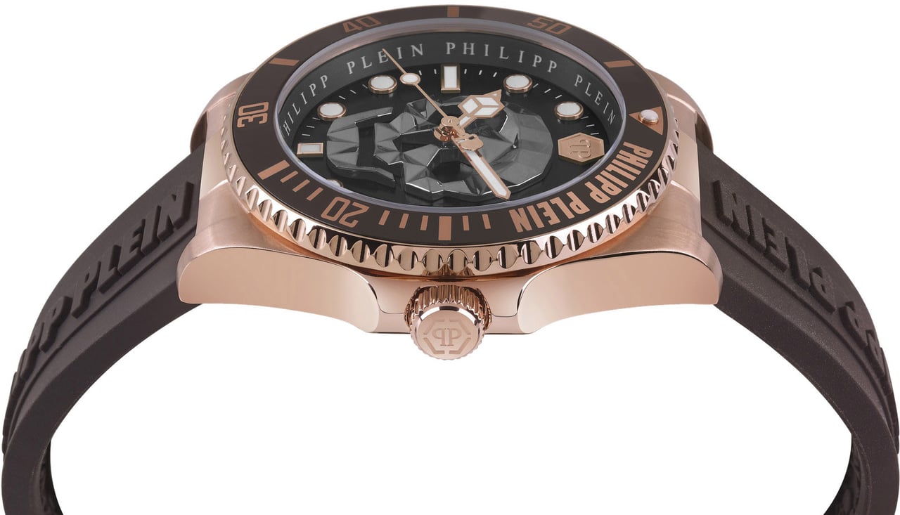 Philipp Plein PWOAA0322 The $kull Diver horloge 44 mm Zwart