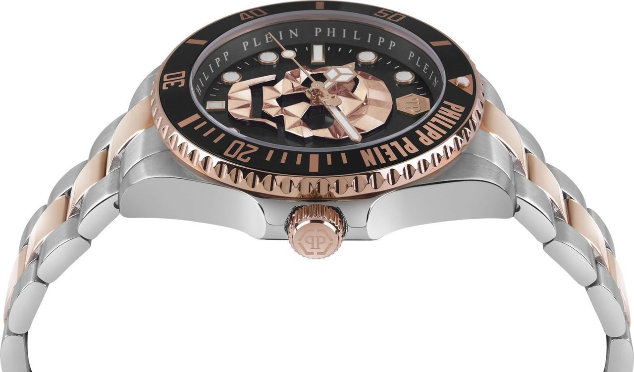 Philipp Plein PWOAA0822 The $kull Diver horloge 44 mm Zwart