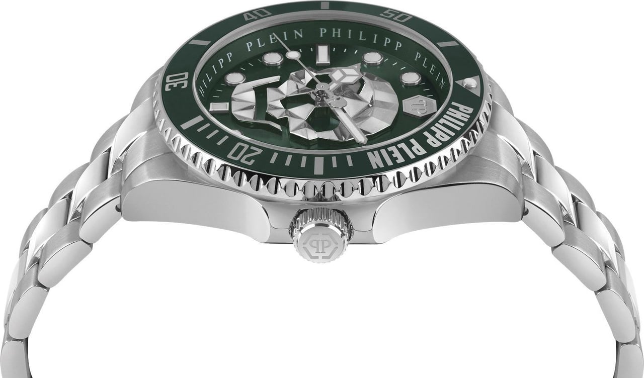 Philipp Plein PWOAA0622 The $kull Diver horloge 44 mm Groen