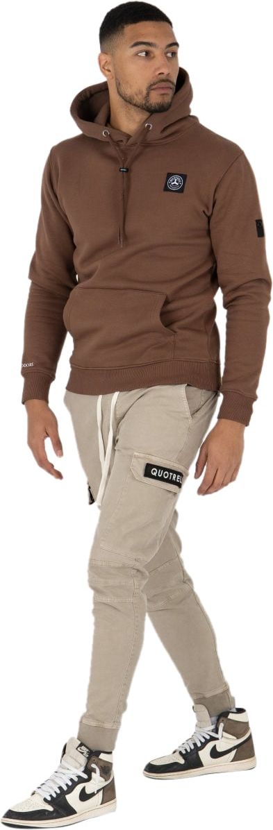 Quotrell Commodore Hoodie | Brown / White Bruin