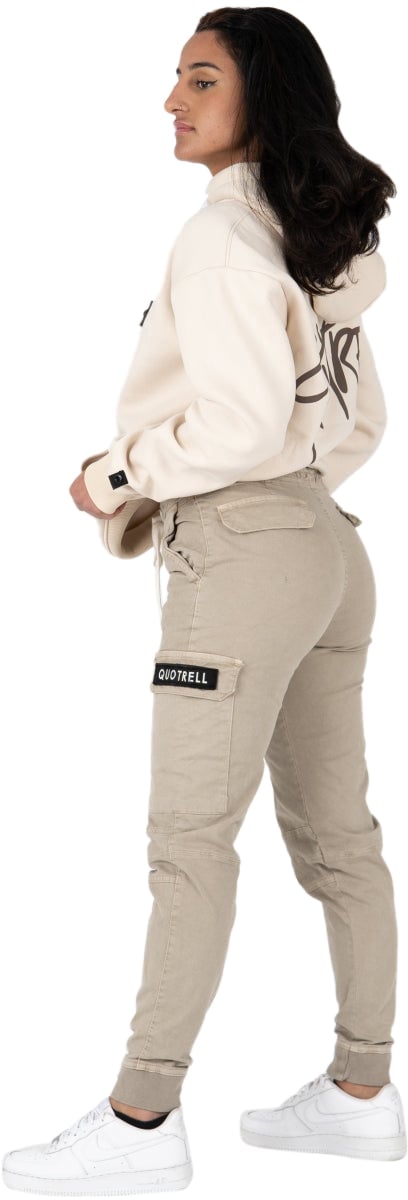 Quotrell Casablanca Cargo Pants | Sand/black Beige