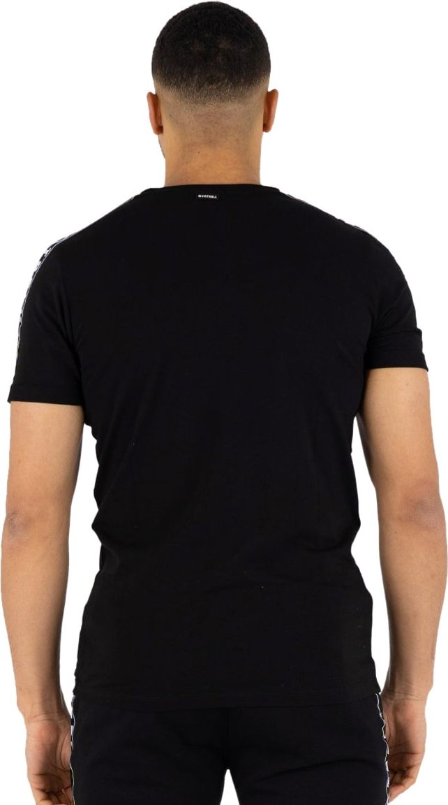 Quotrell General T-shirt | Black / Light Blue Zwart