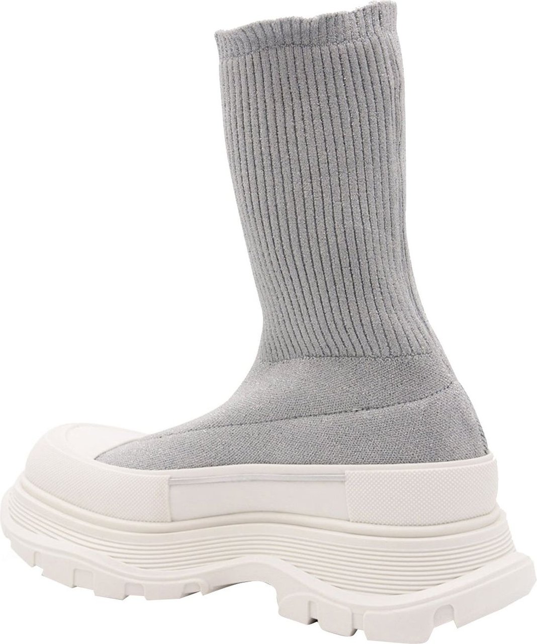 Alexander McQueen Alexander Mcqueen Sock-Style Logo-Print Boots Grijs