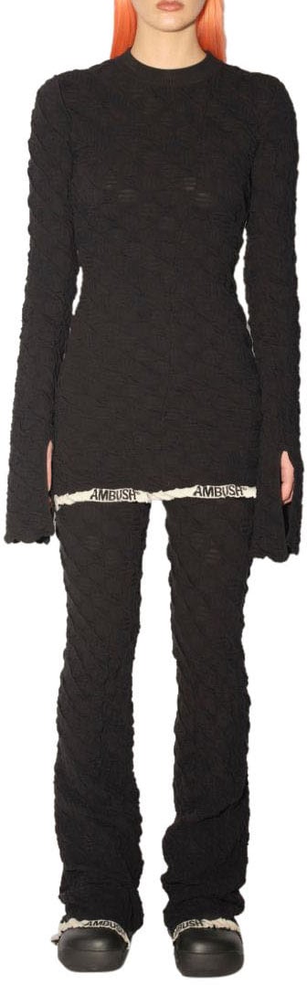 AMBUSH Pantaloni Monogramma Zwart