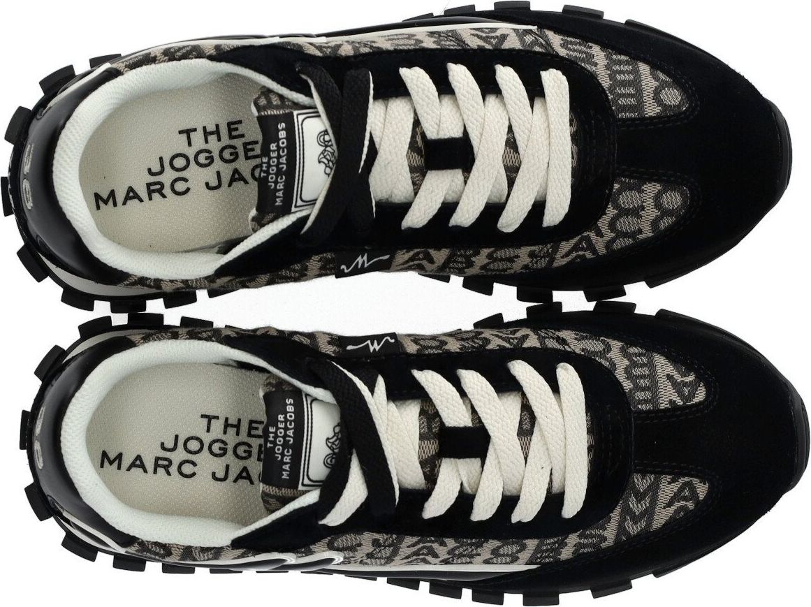 Marc Jacobs The Monogram Jogger Beige Black Sneaker Beige Beige