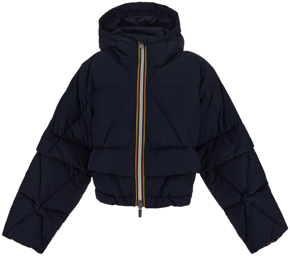 K-WAY Cropped Down Jacket Blauw