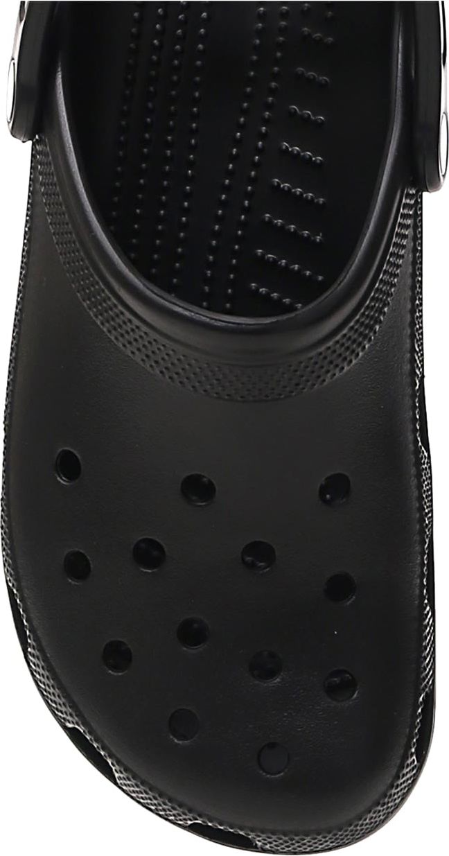 Crocs Jet-black chunky slip-on sandals from CROCS featuring slip-on style, cut-out detailing, round toe and chunky rubber sole. Zwart