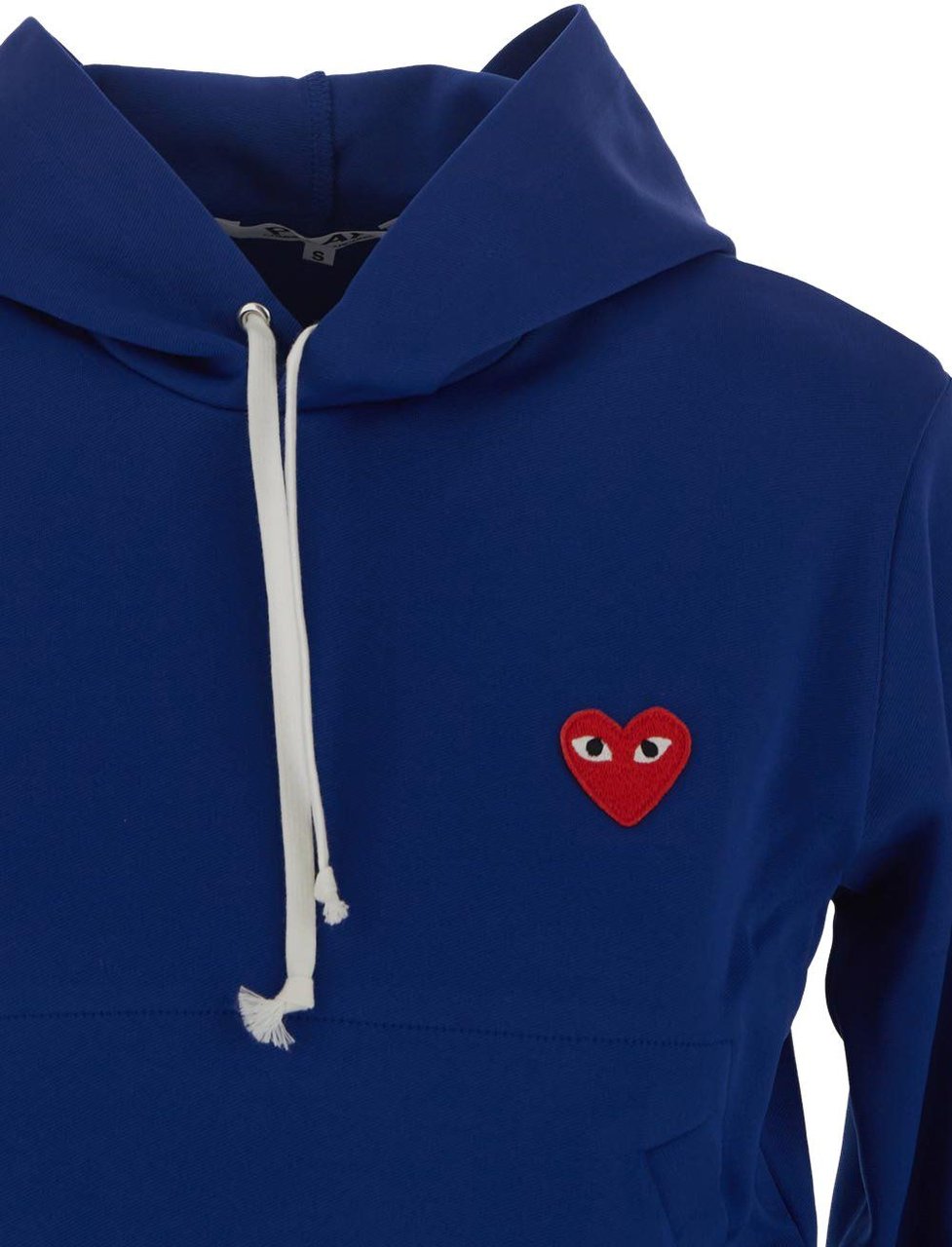 Comme des Garçons Logo Embroidered Hoodie Blauw