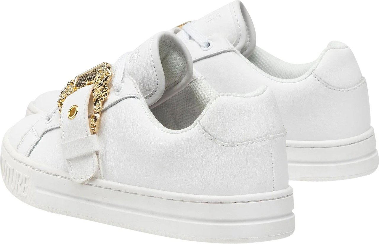 Versace Versace Jeans Couture Leather Logo Sneakers Wit