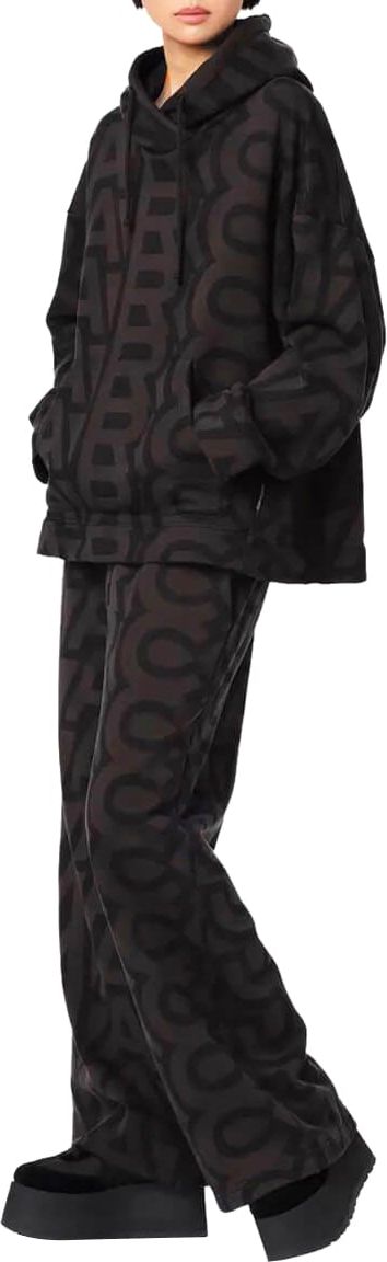 Marc Jacobs The Monogram Oversized Charcoal Black Hoodie Gray Grijs