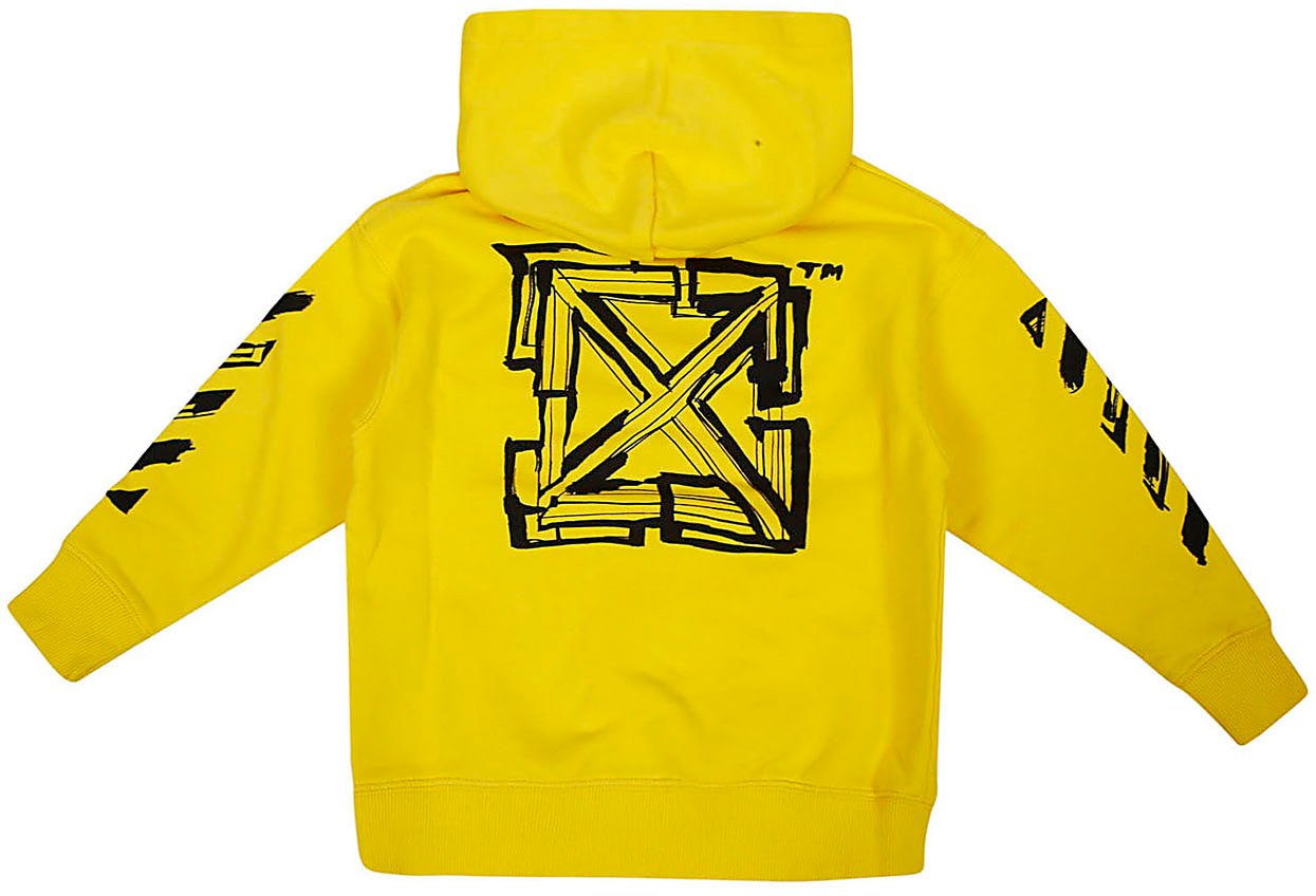Off white hoodie geel clearance
