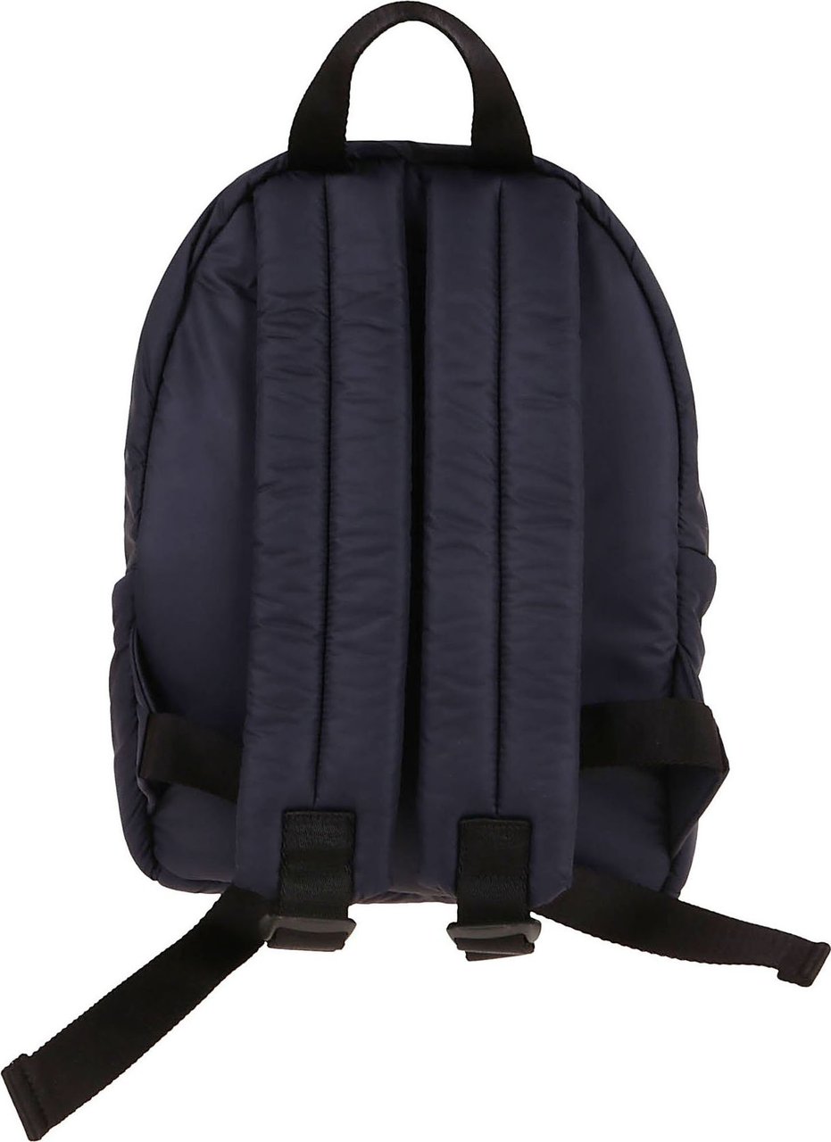 Palm Angels curved logo little backpack Blauw