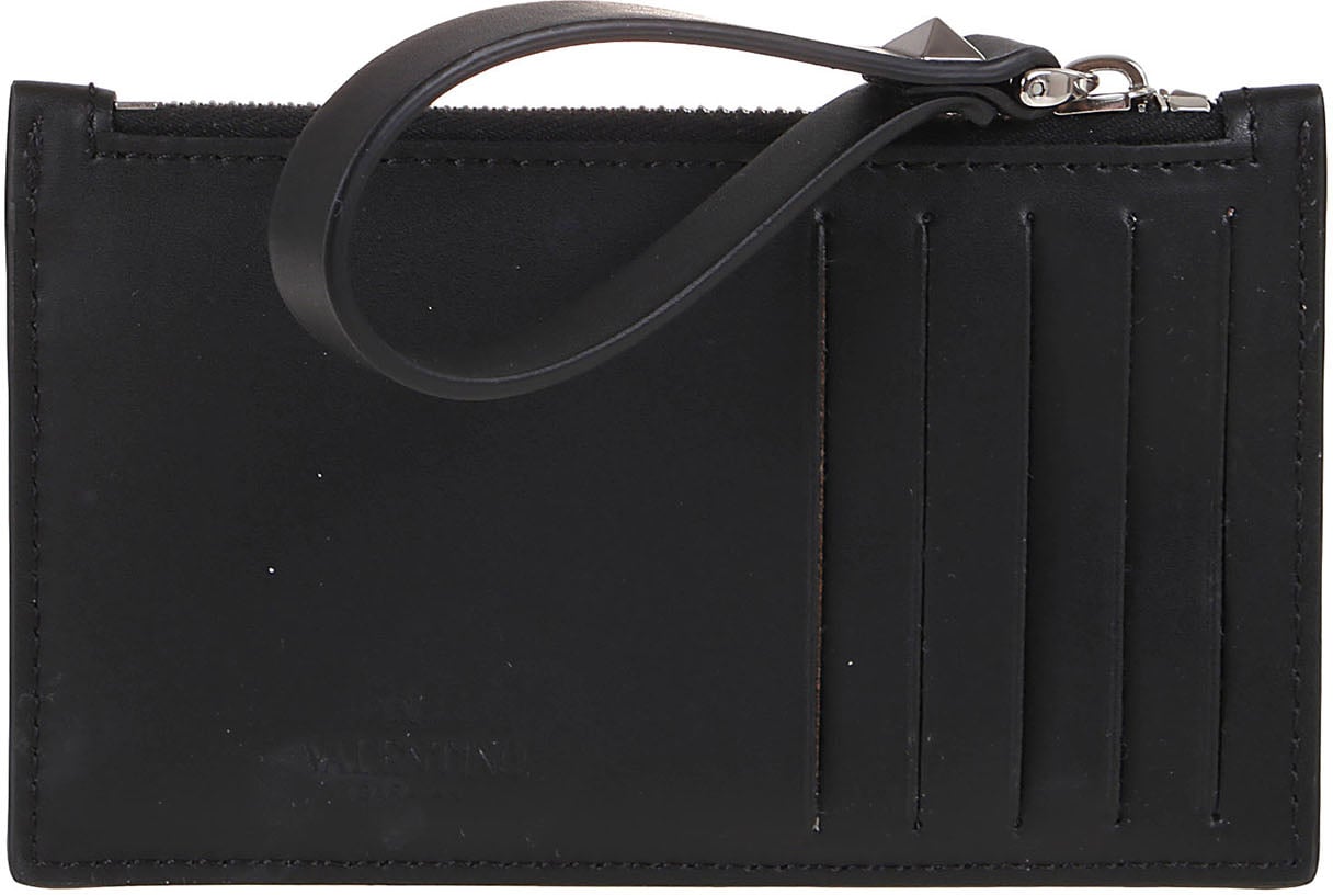 Valentino card holder vltn Zwart