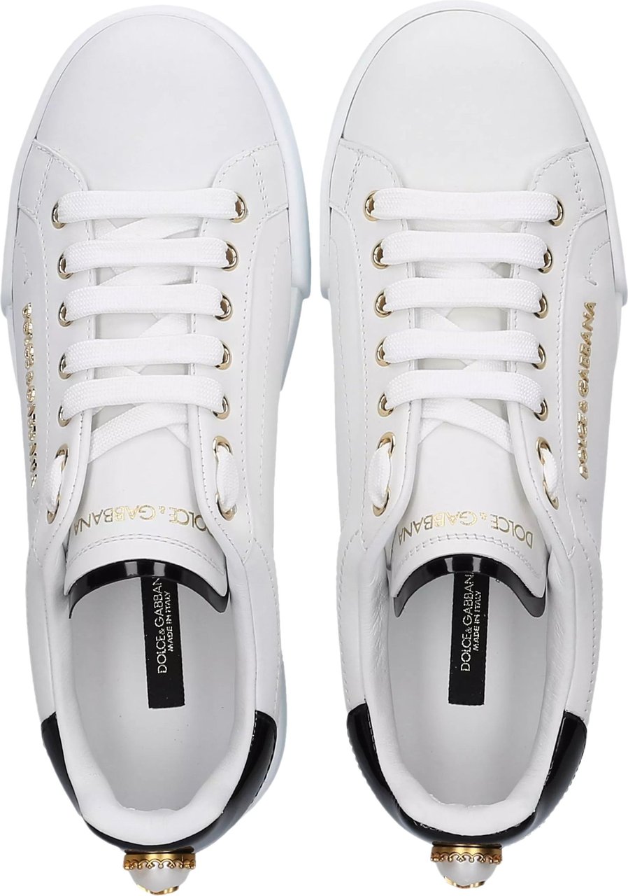 Dolce & Gabbana Low-top Sneakers Portofino Nappa Leather Reno Wit