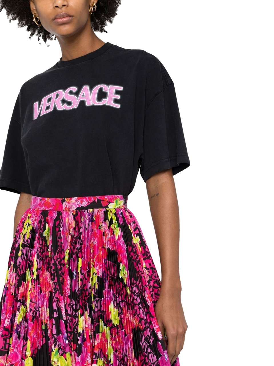 Versace Versace Black cotton t-shirt Zwart