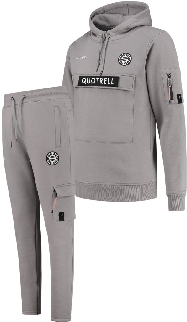 Quotrell Qatar Hoodie + Pants (set) | Grey Grijs