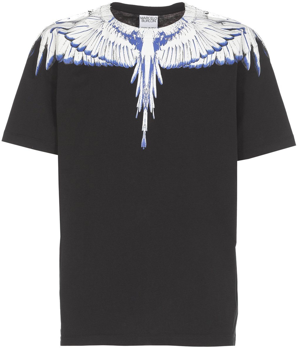 Marcelo Burlon T-shirts And Polos Black Zwart