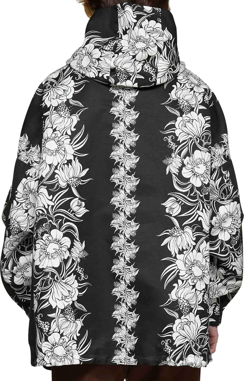 Valentino Valentino Flowers Daisyland Anorak Jacket Zwart