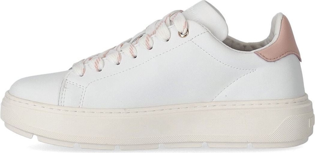 Love Moschino White Pink Sneaker With Logo White Wit