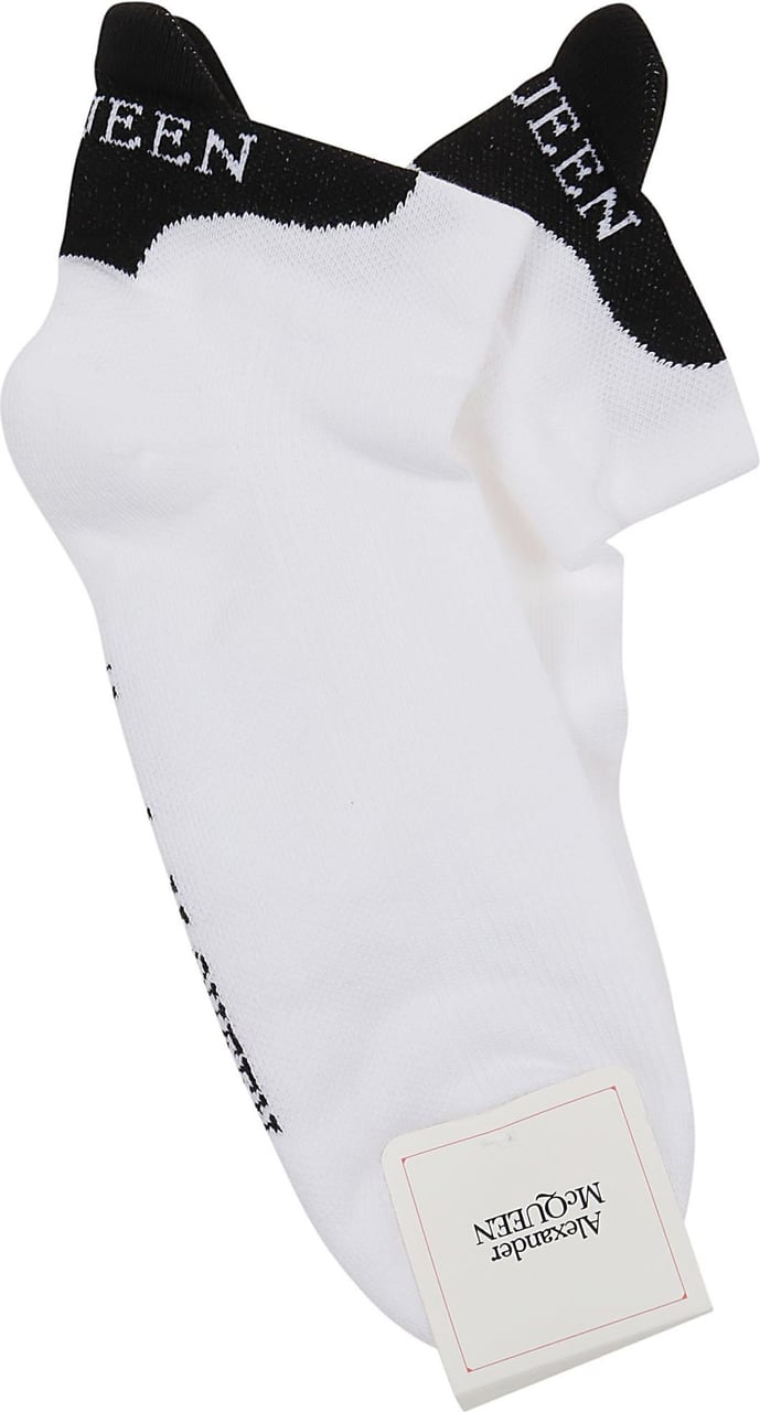 Alexander McQueen socks branding mcqueen Wit