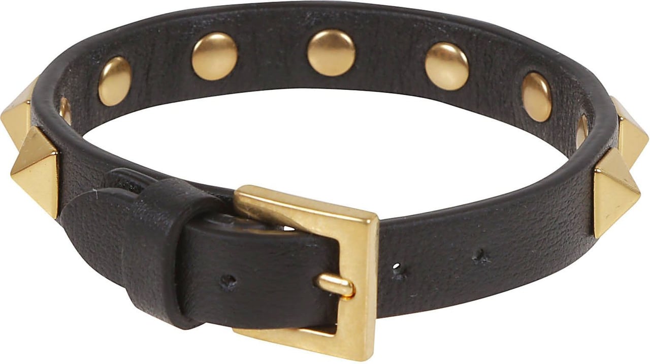 Valentino leather studded bracelet (xmm) Zwart