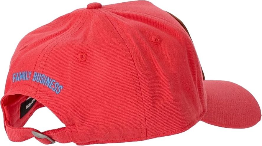 Dsquared2 D2 Patch Coral Baseball Cap Red Rood