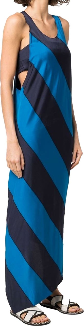 Marni Marni Stripped Long Stripe Dress Blauw