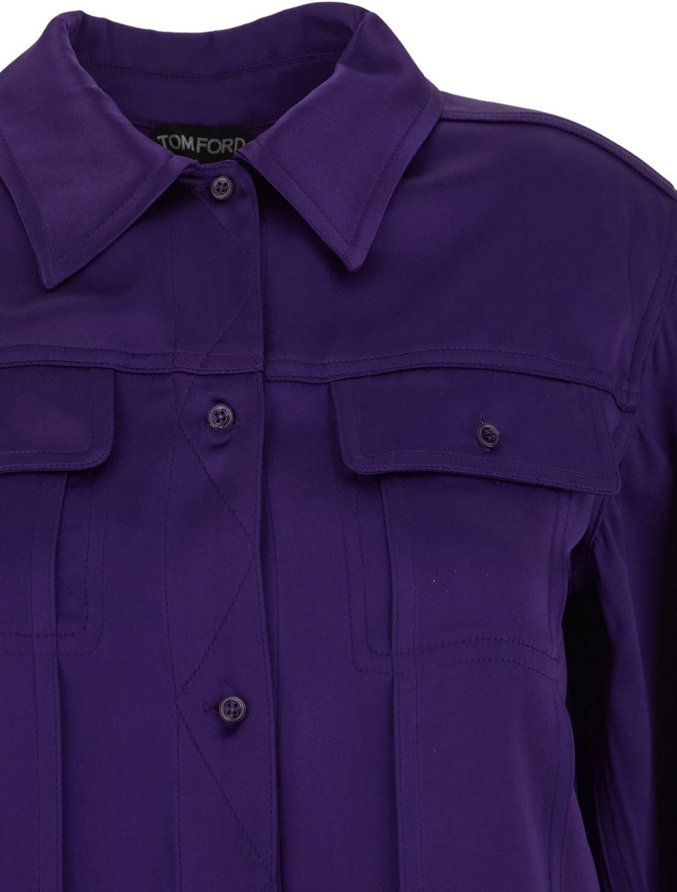 Tom Ford Purple Acetate Shirt Paars