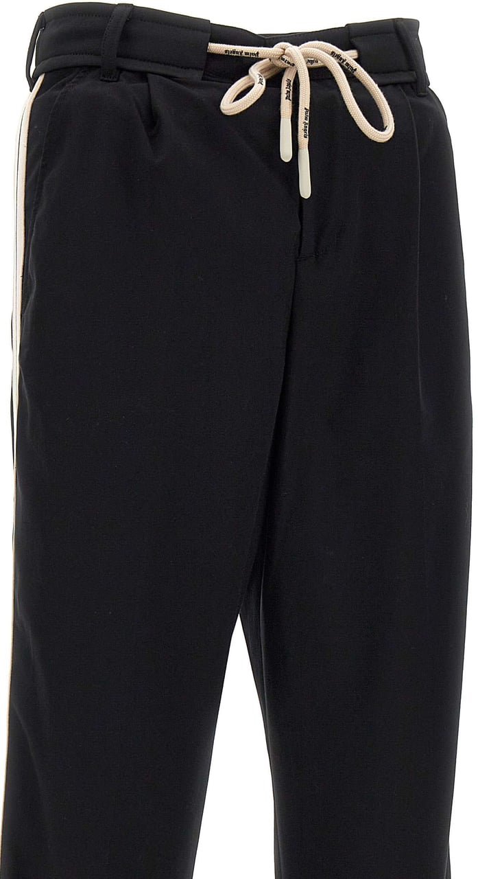 Palm Angels Trousers Black Zwart