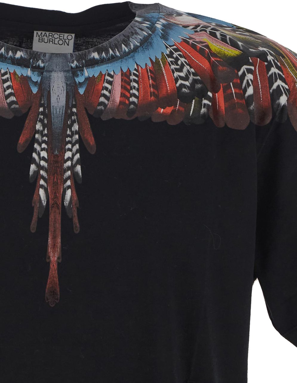 Marcelo Burlon Patchwork Wings T-Shirt Zwart