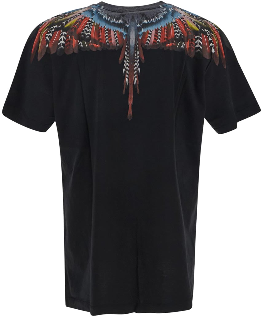 Marcelo Burlon Patchwork Wings T-Shirt Zwart