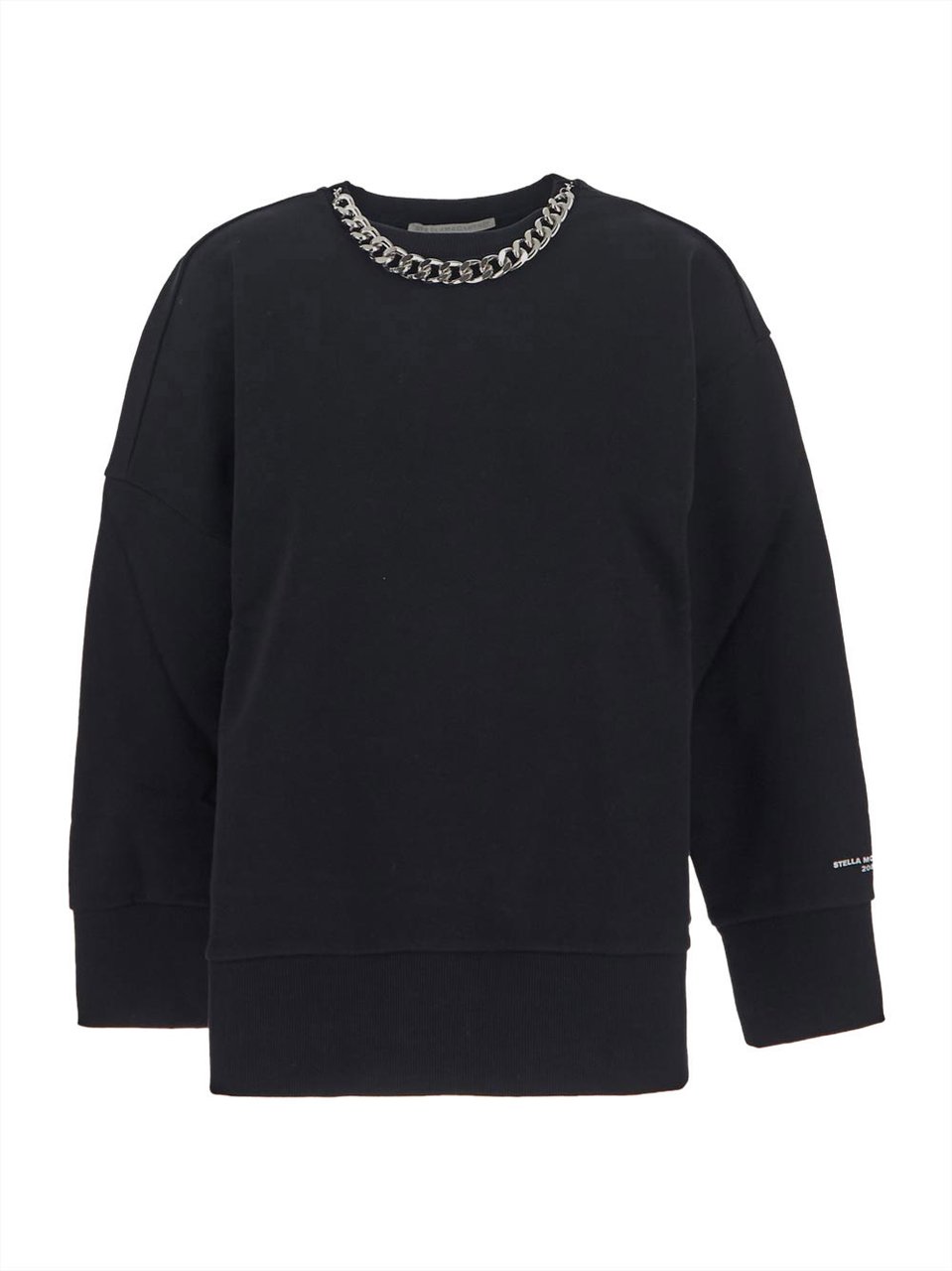 Stella McCartney Stella McCartney Black cotton oversize sweatshirt Zwart