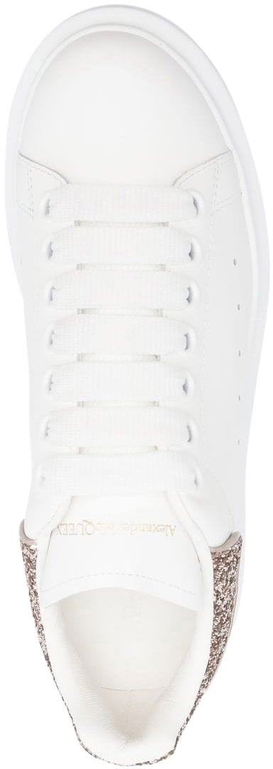 Alexander McQueen glitter embellishment low-top train Wit