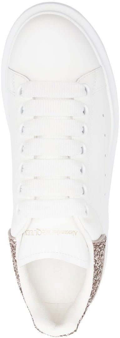 Alexander McQueen glitter embellishment low-top train Wit