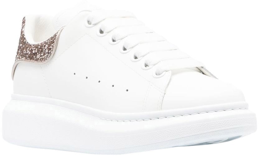 Alexander McQueen glitter embellishment low-top train Wit