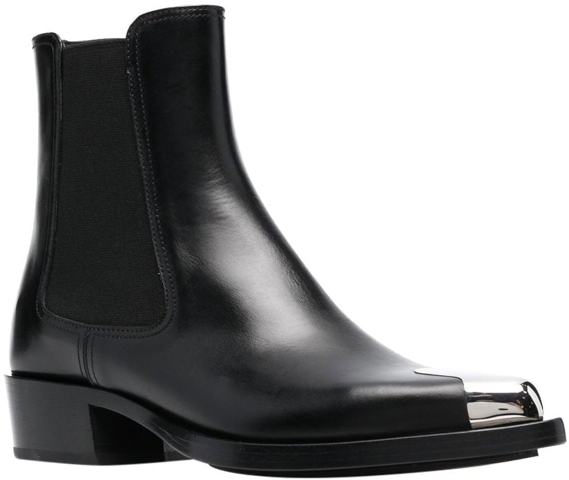 Alexander McQueen Alexander McQueen Leather Boots Zwart